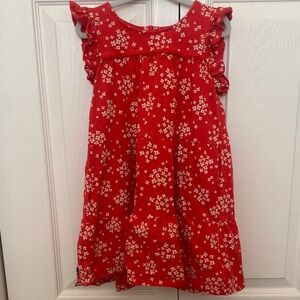 Tea collection Red Floral Kids Dress 5T